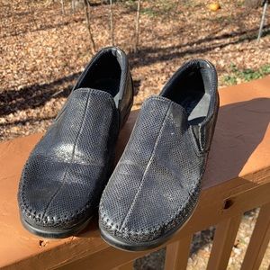 SAS black slip on shoes